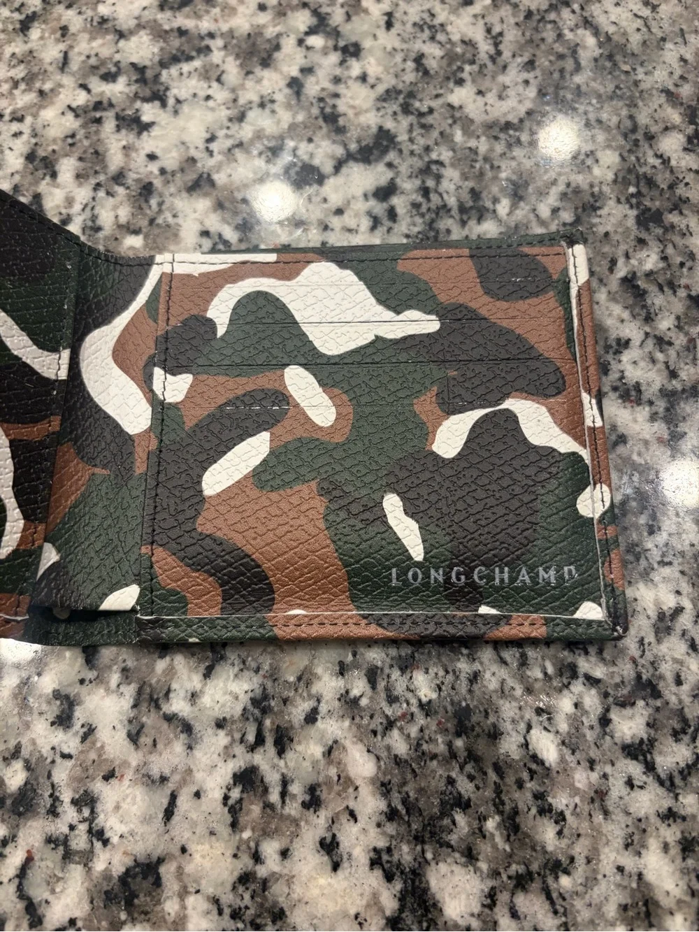 Longchamp Camouflage Bi-fold Wallet